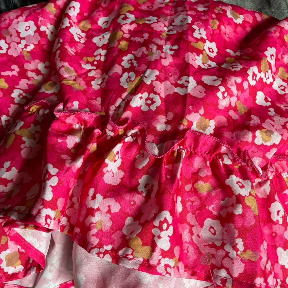 Vibrant Floral Pink Midi Dress - Picture 3 of 3